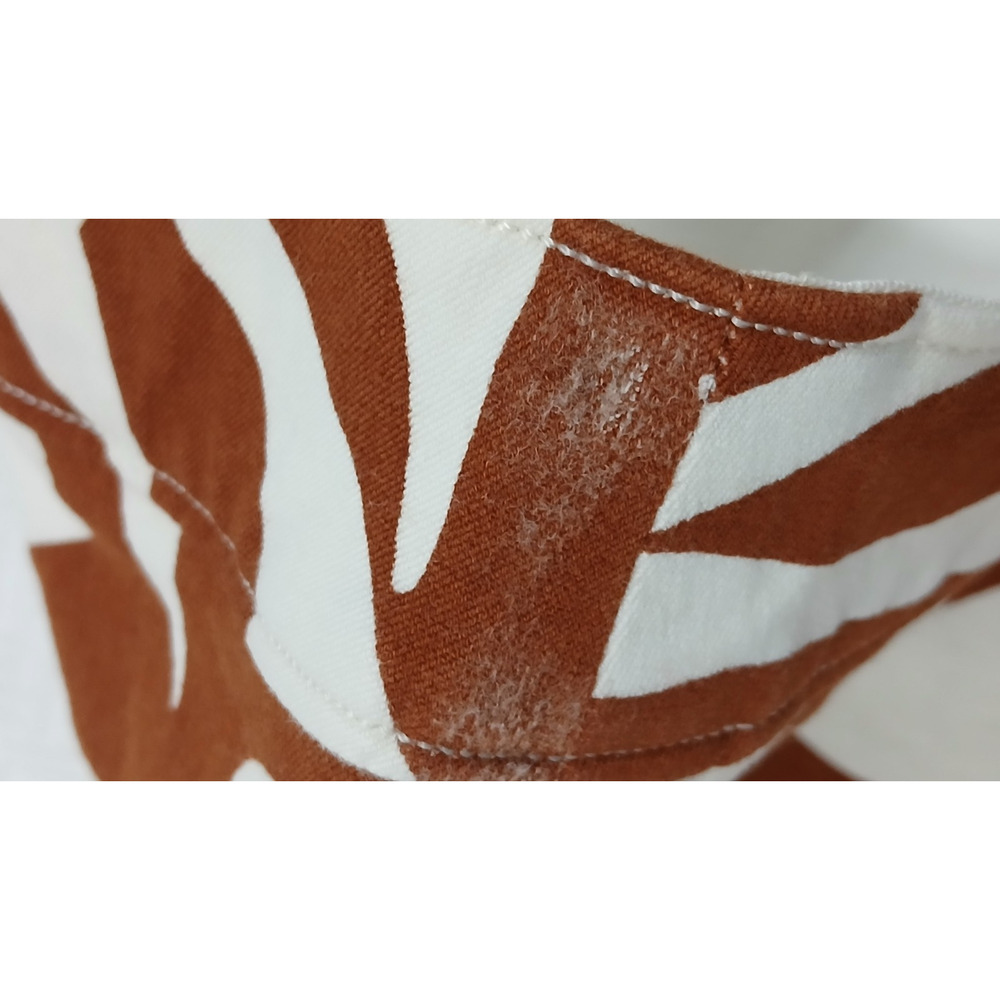 Zebra Print High Rise Shorts Rust Brown White Animal Print Summer Boho XL - Picture 8 of 10